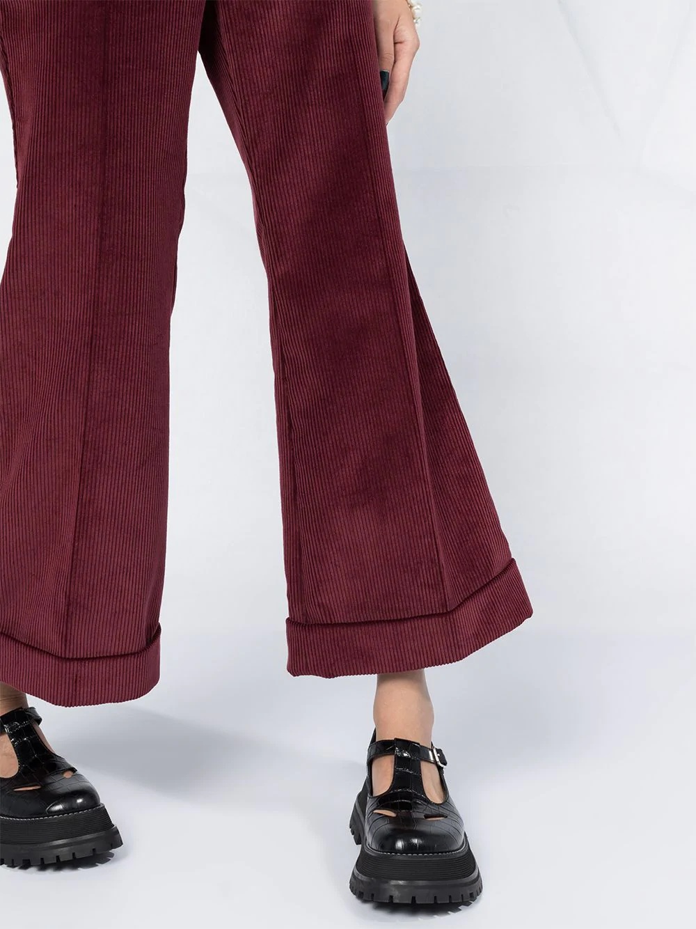 cropped corduroy trousers - 5