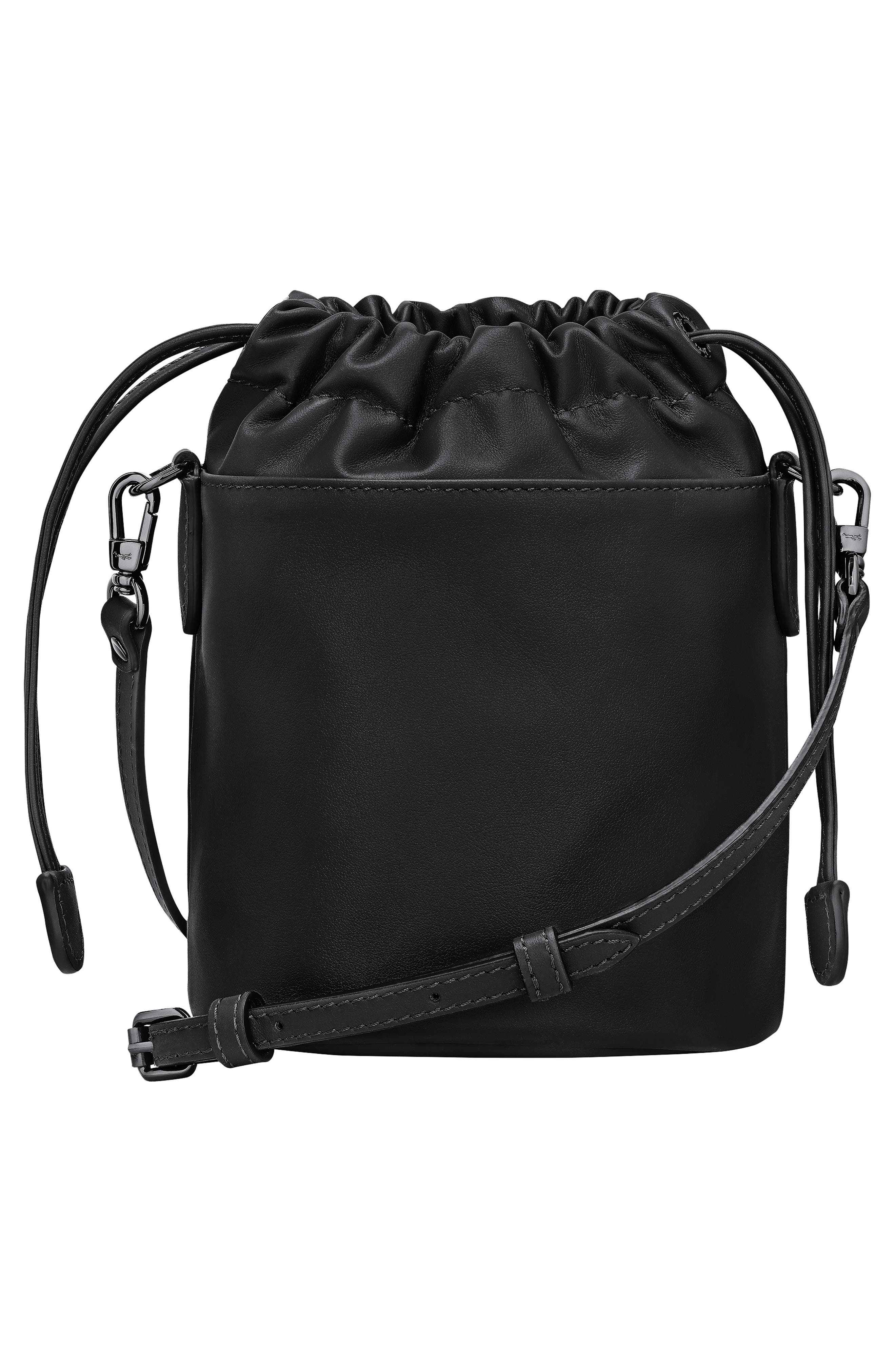 Longchamp Extra Small Le Pliage Xtra Leather Bucket Bag in Black at Nordstrom - 3