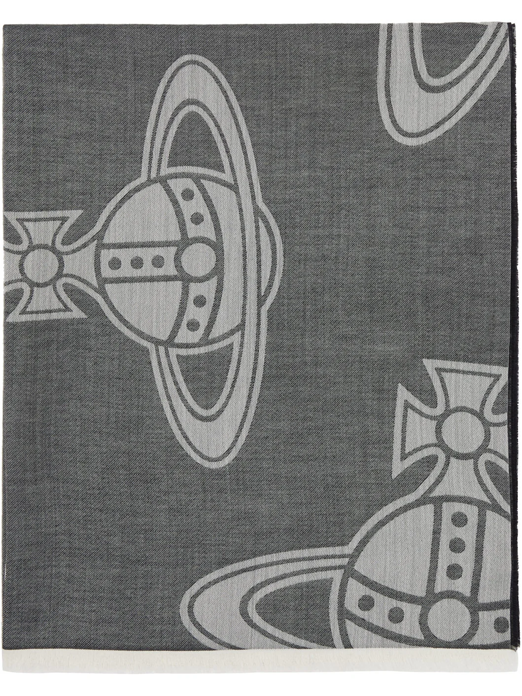 Gray & Black Paris Orb Stole Scarf - 1