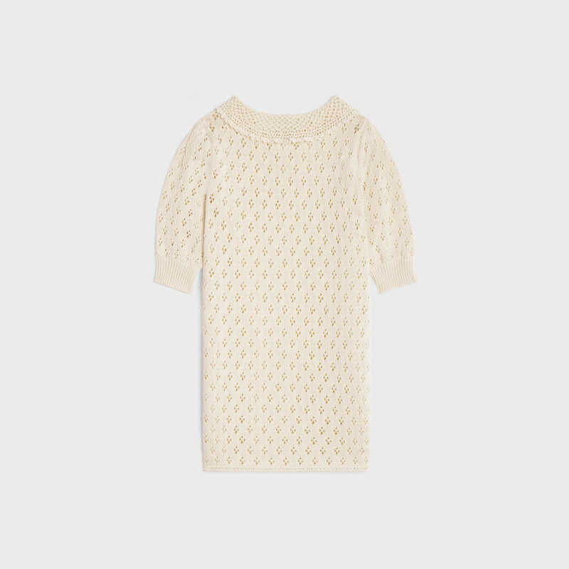 CELINE mini dress in cotton pointelle outlook