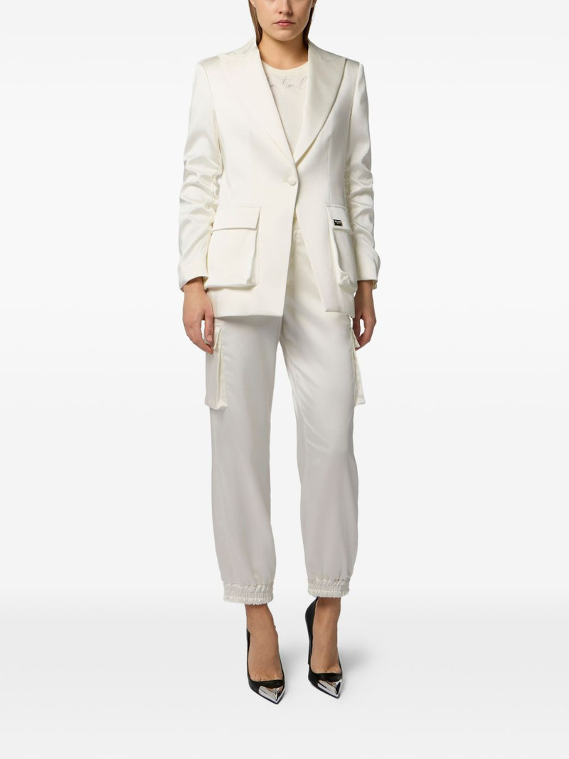 PHILIPP PLEIN patch-pocket drawstring cargo pants outlook