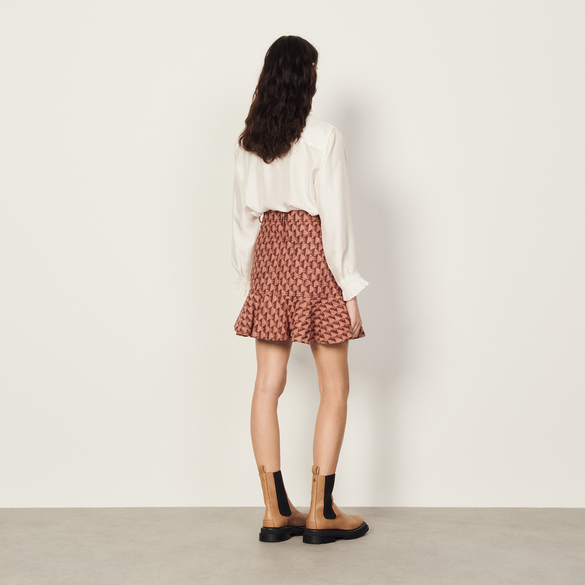 Short jacquard skirt - 3