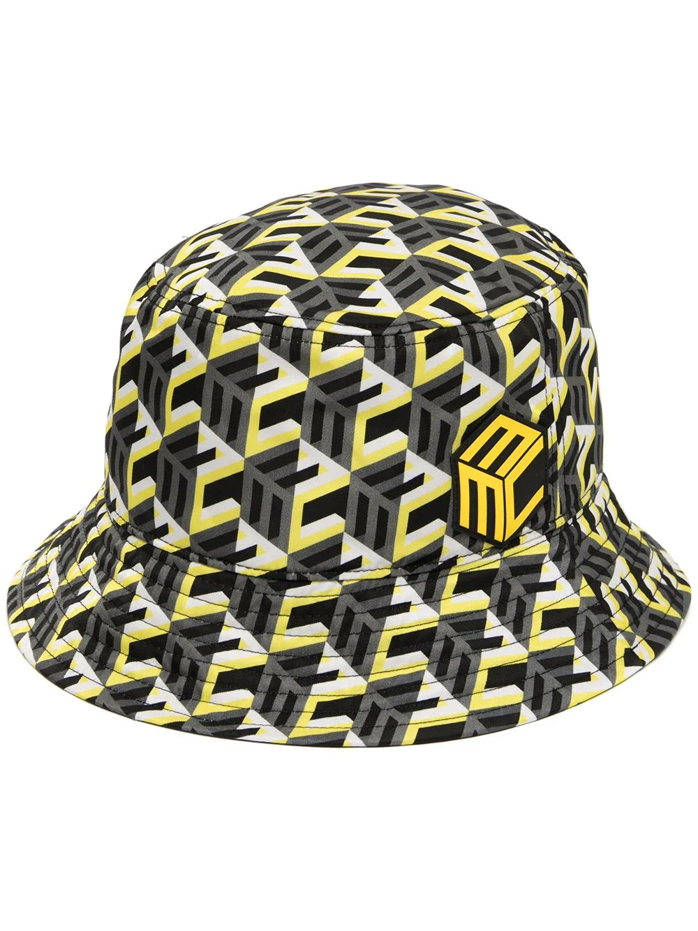 geometric monogram logo bucket hat - 1