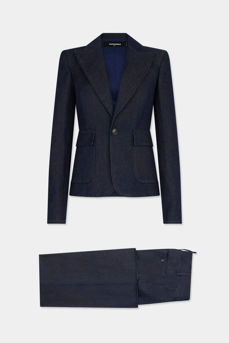 INDIGO WASH DENIM SUIT - 1