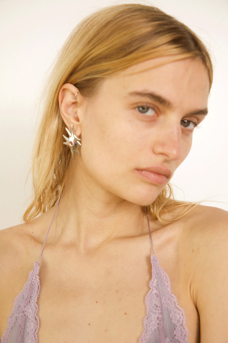 Collina Strada SOFT PINK MINI CELESTE EARRINGS outlook