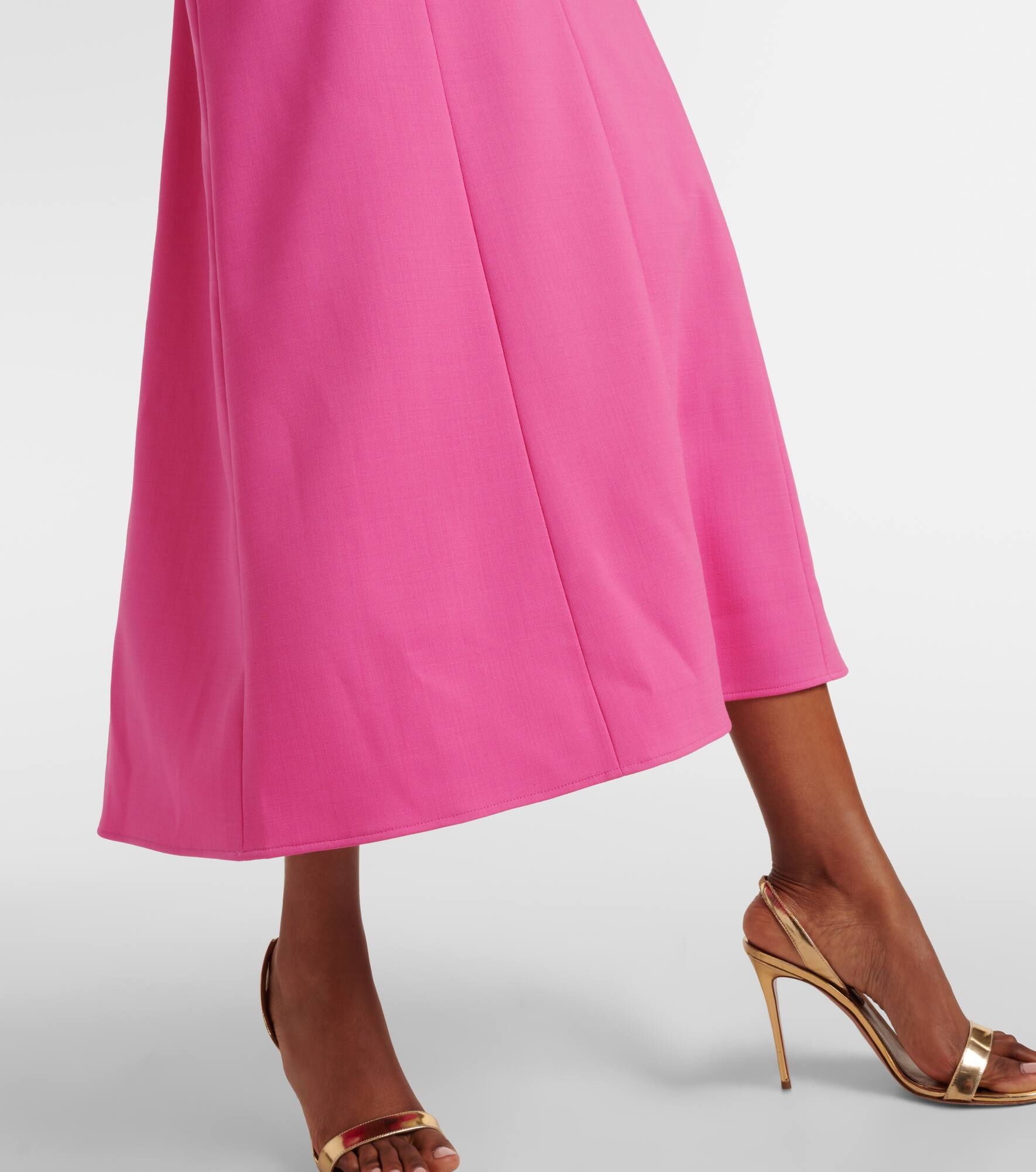 Bustier wool-blend midi dress - 5