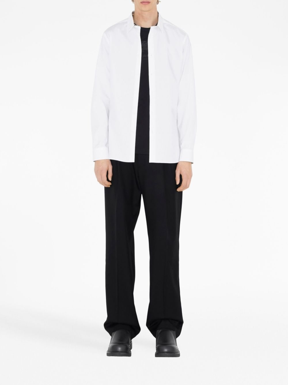 long-sleeved button-up cotton shirt - 2