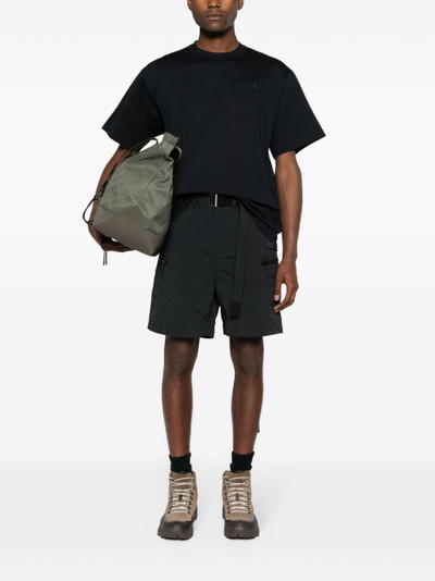 sacai strap-detailing belted cargo shorts outlook