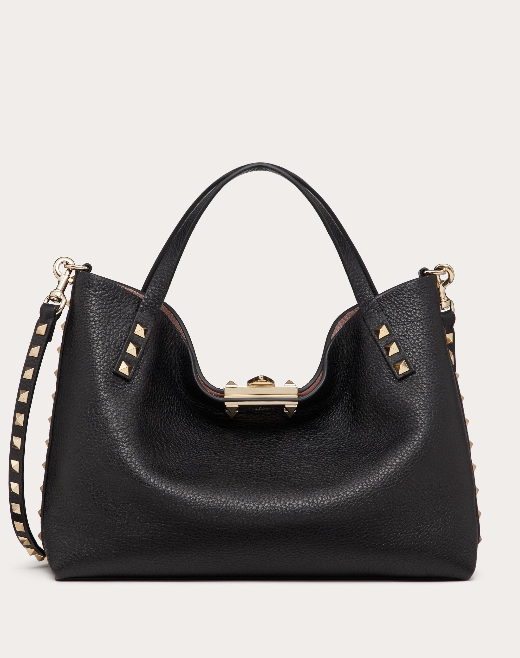 VALENTINO GARAVANI ROCKSTUD LARGE TOTE IN CALFSKIN - 1