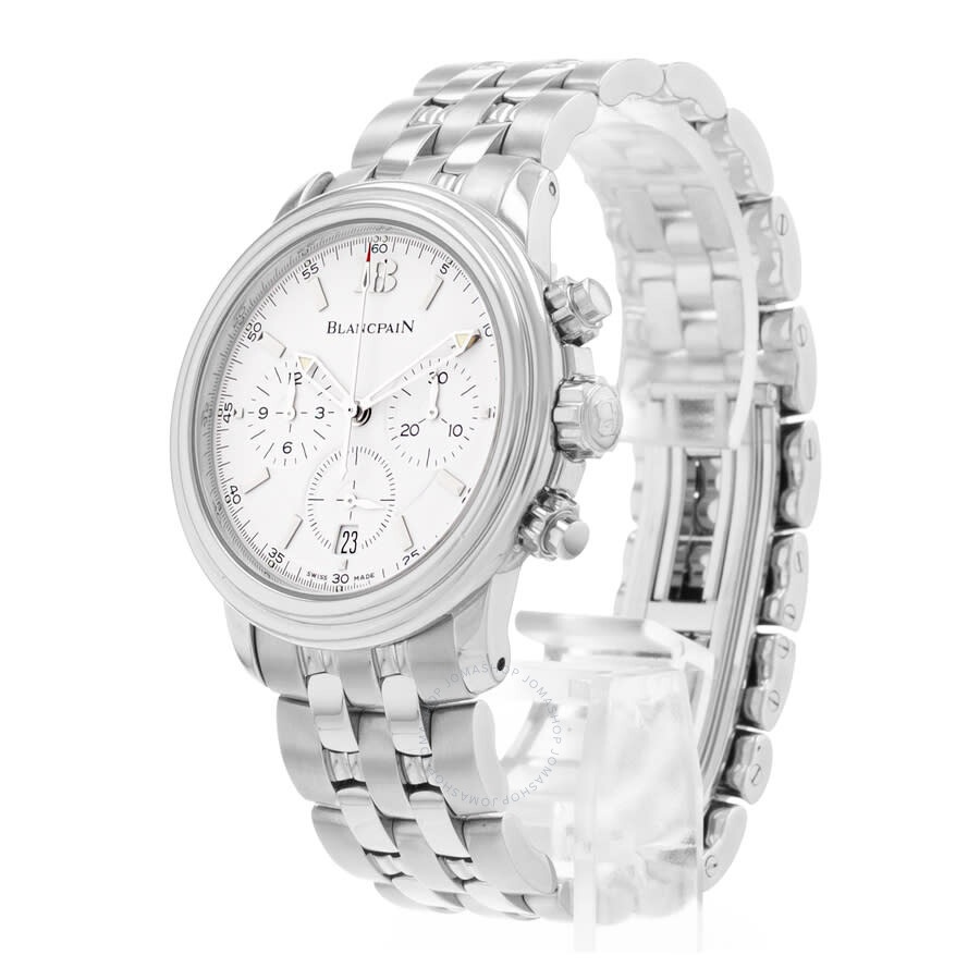 Pre-owned Blancpain Leman Chronograph Automatic White Dial Men's Watch 2185-1127-11 - 4