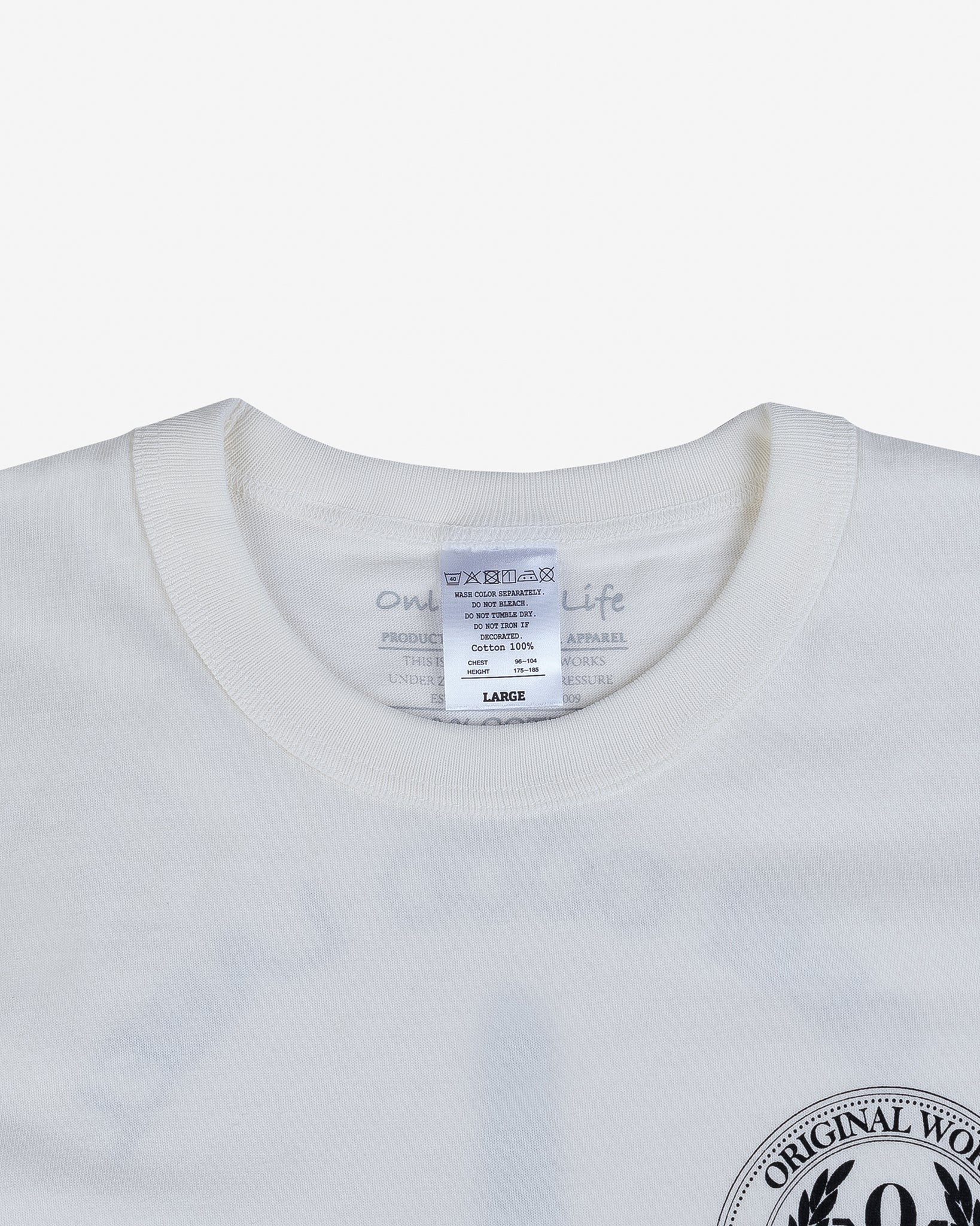 OGL-TEE-LOT20-FMT-CRM OGL 6.2oz Ringspun T-shirt - Silkscreen Printed 'Fly Me To The Moon' - Cream - 5