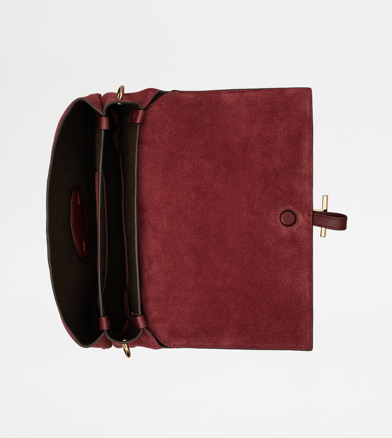 T TIMELESS FLAP BAG IN SUEDE MINI - RED 4