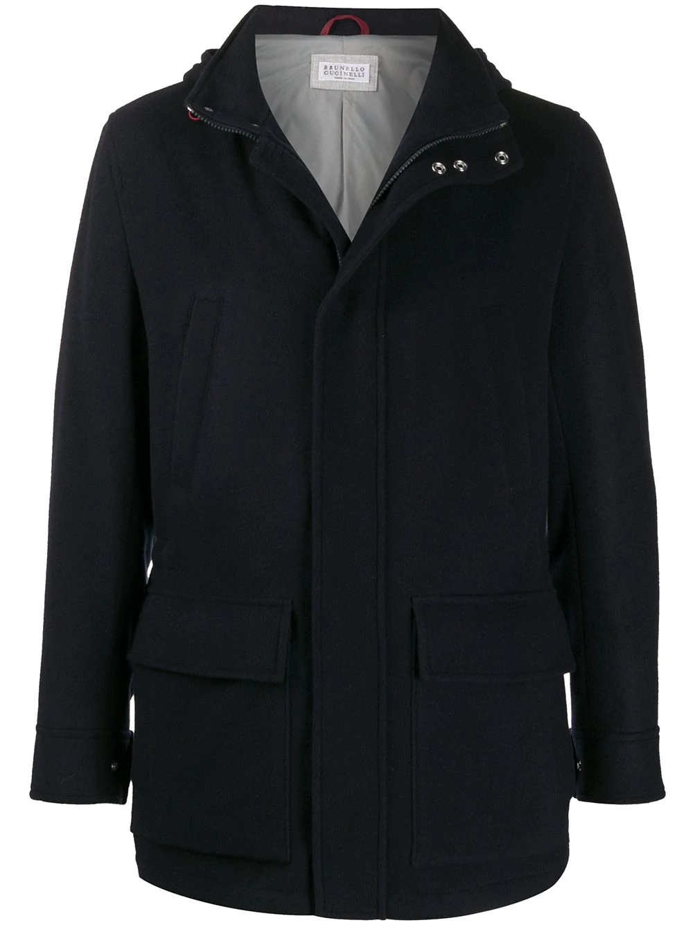 fitted hooded jacket - 1