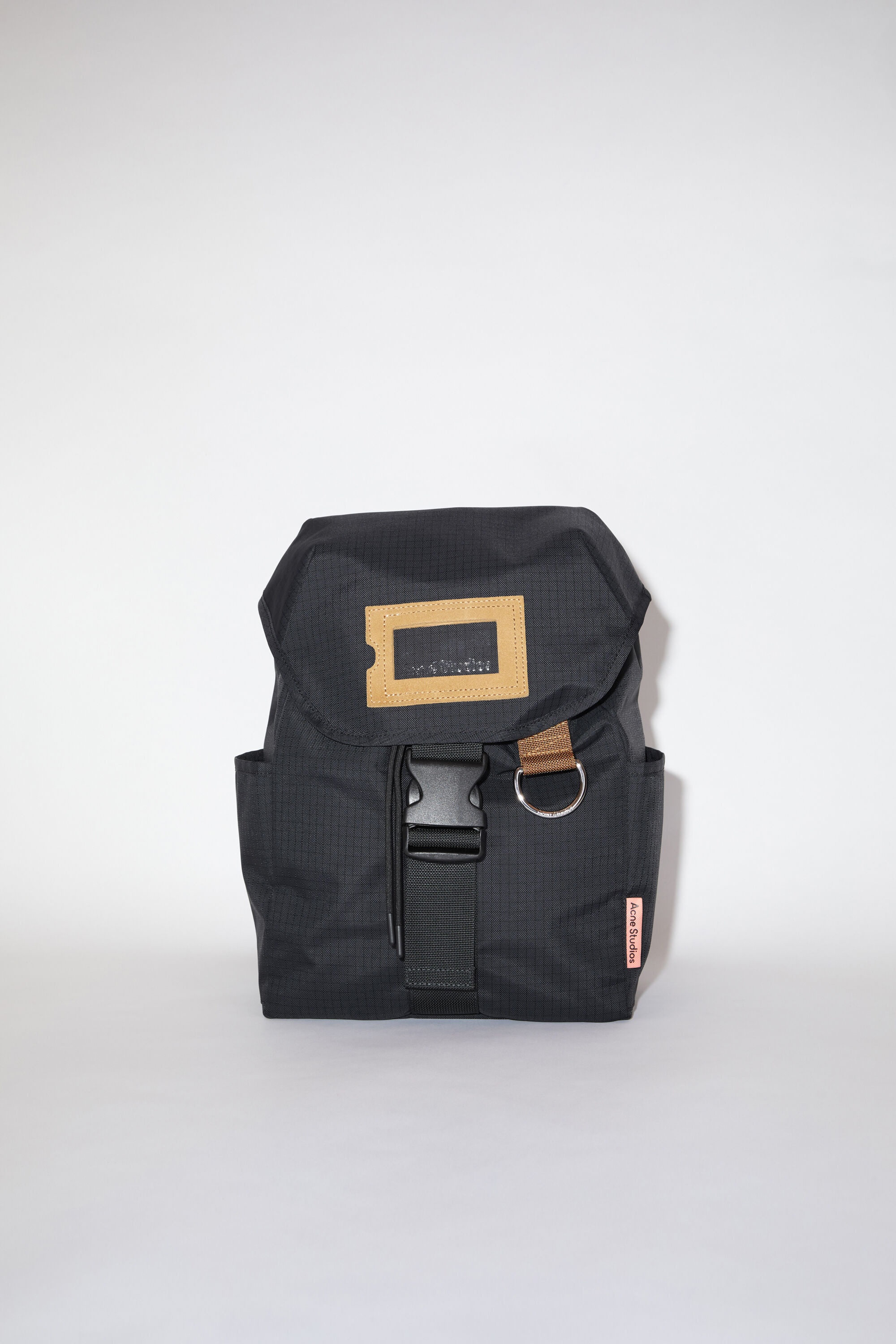 Ripstop nylon backpack - Black - 1