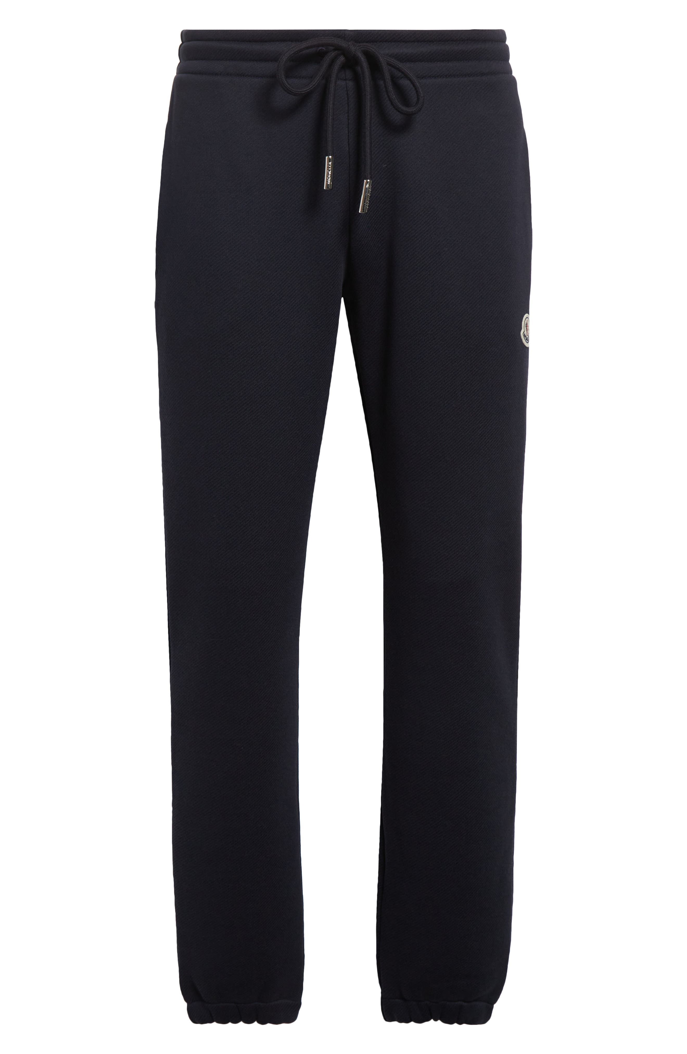Moncler Logo Patch Joggers in Dark Navy Blue at Nordstrom - 6