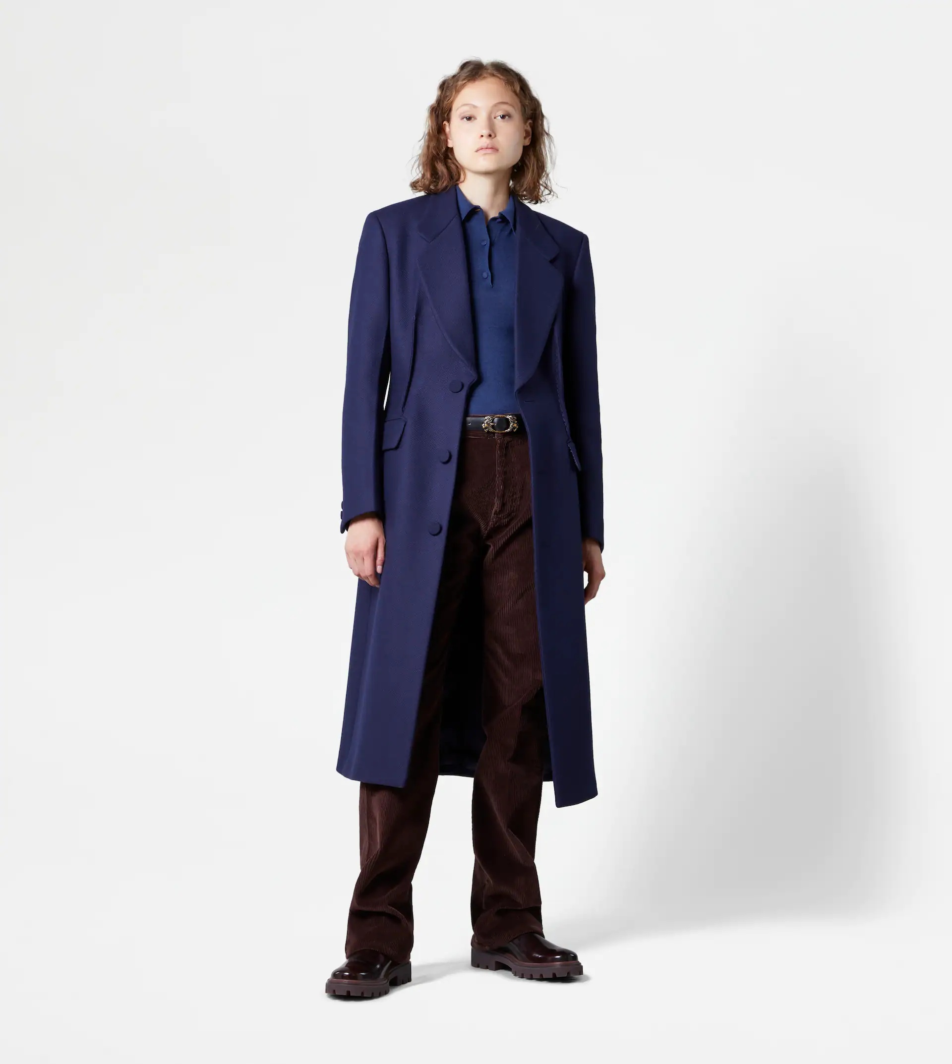 WOOL BLEND COAT - BLUE - 2