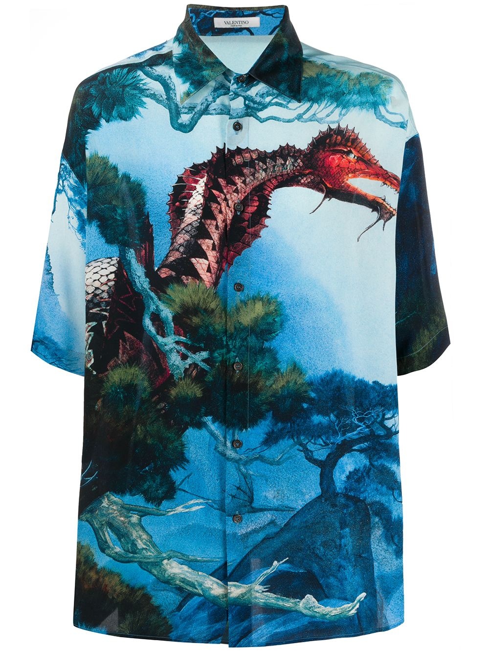 Dragons Garden silk shirt - 1