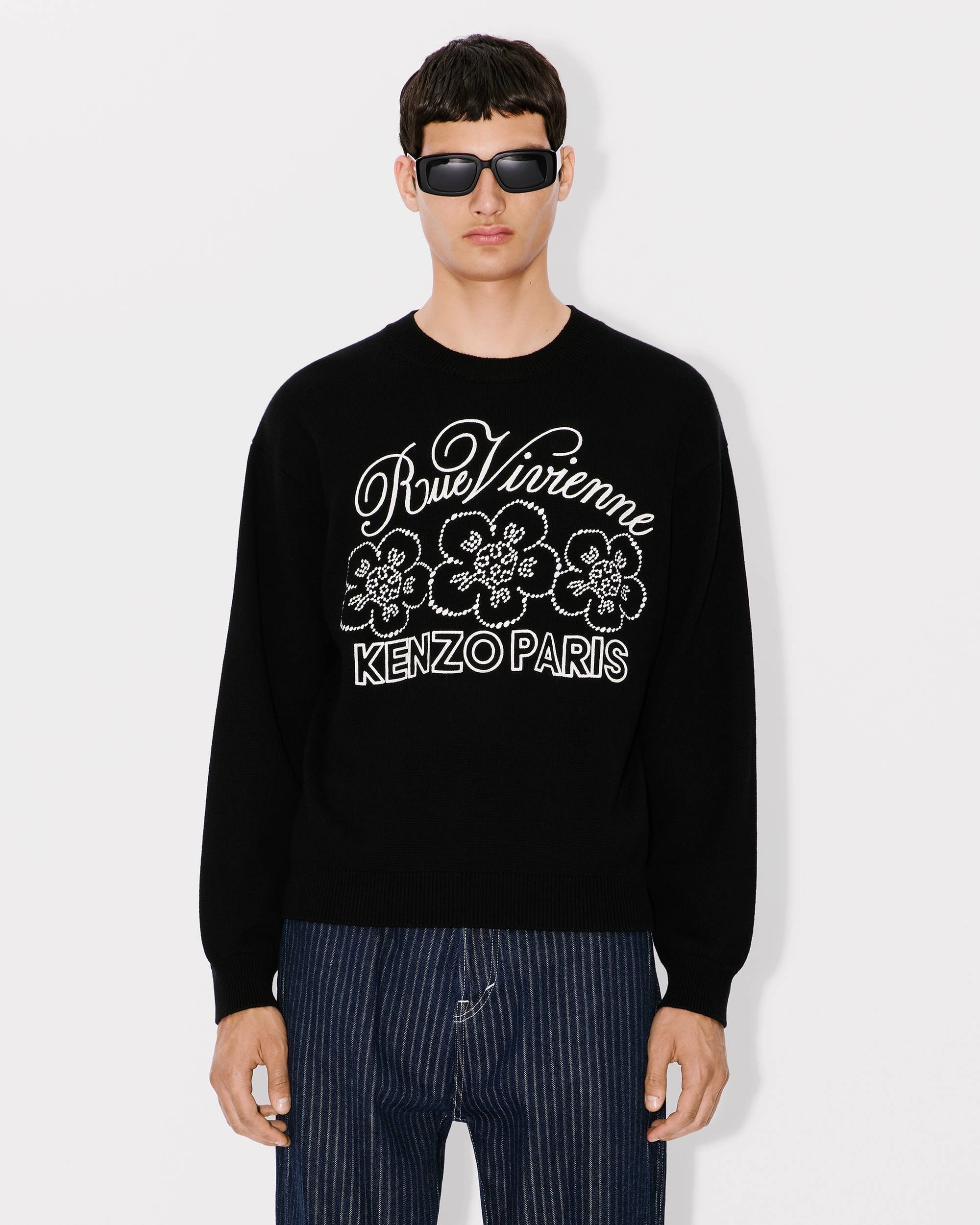 'KENZO Constellation' genderless embroidered jumper in wool and cotton - 7