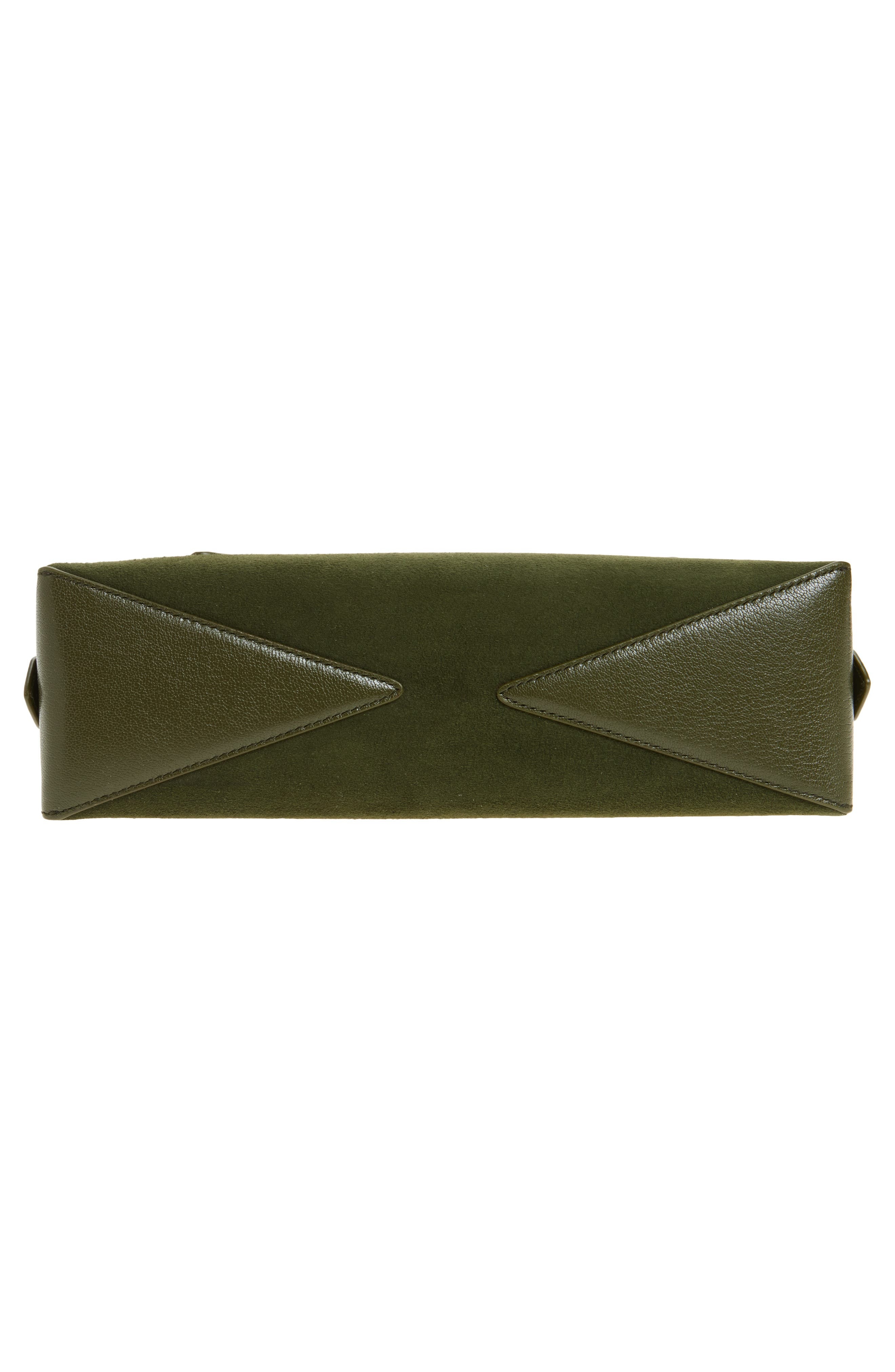 Alaïa Small Le Teckel Suede East/West Shoulder Bag in Olive at Nordstrom - 5