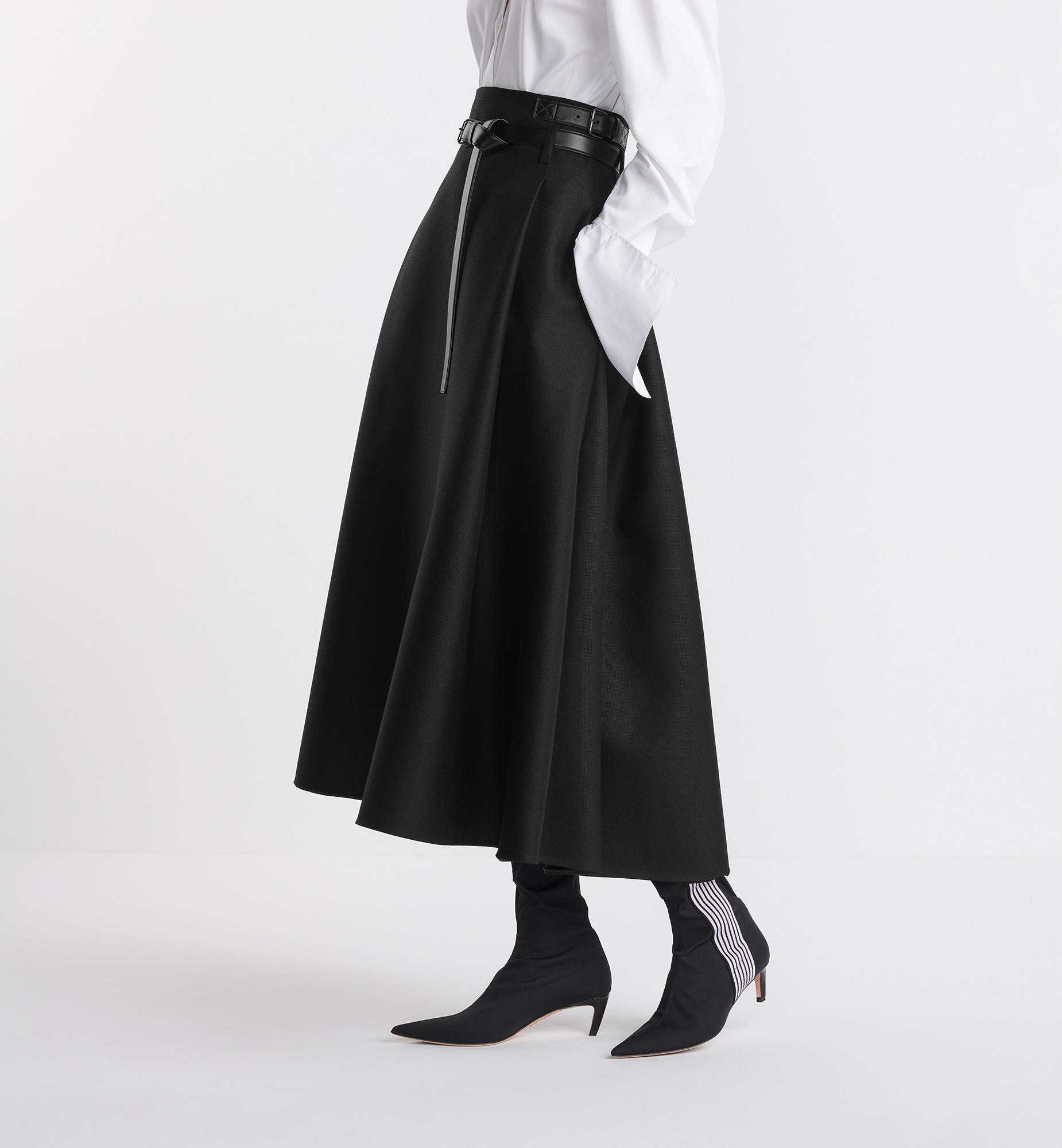 Mid-Length Belted Skirt - 6