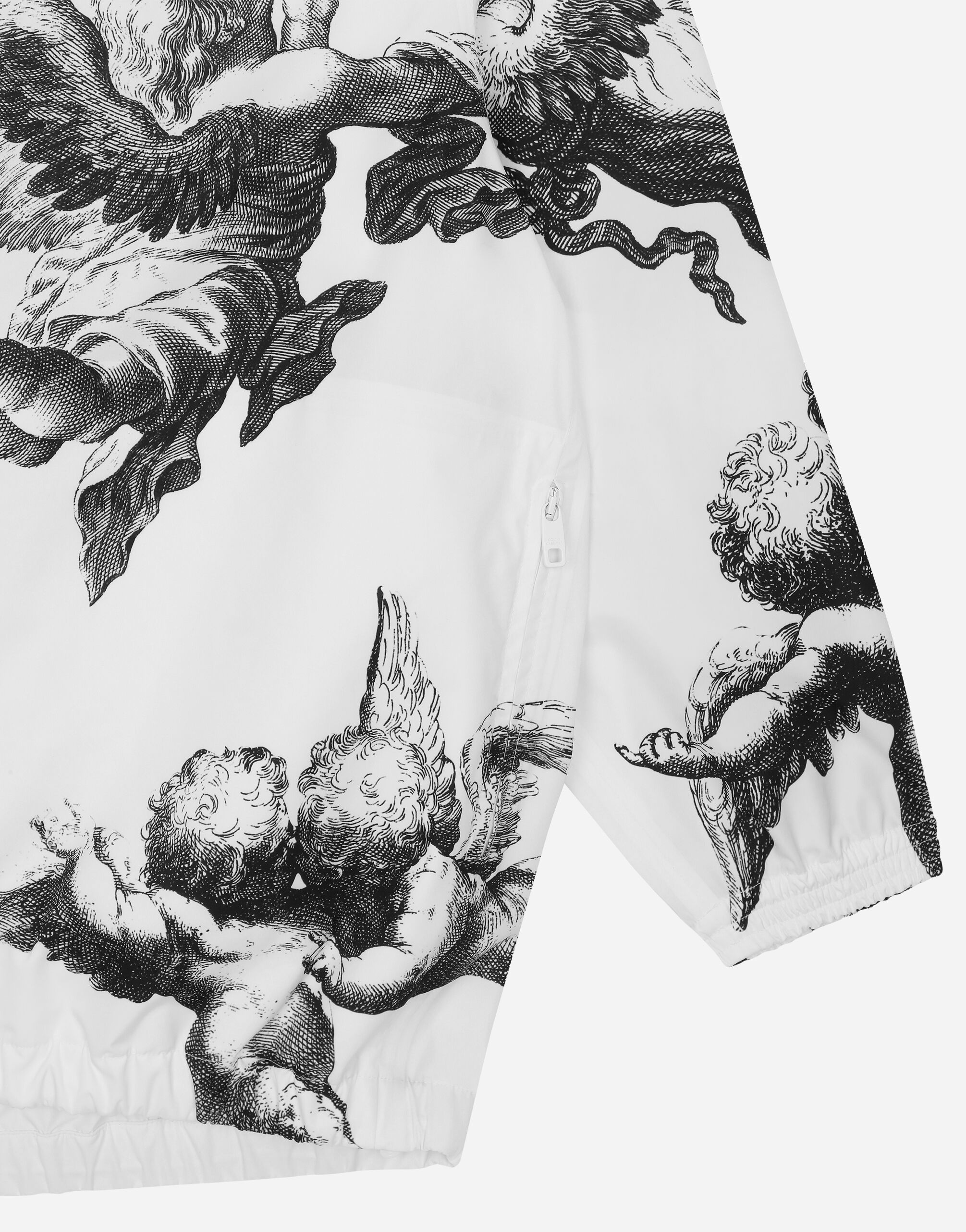 Dolce & Gabbana Nylon jacket with hood and Angel print