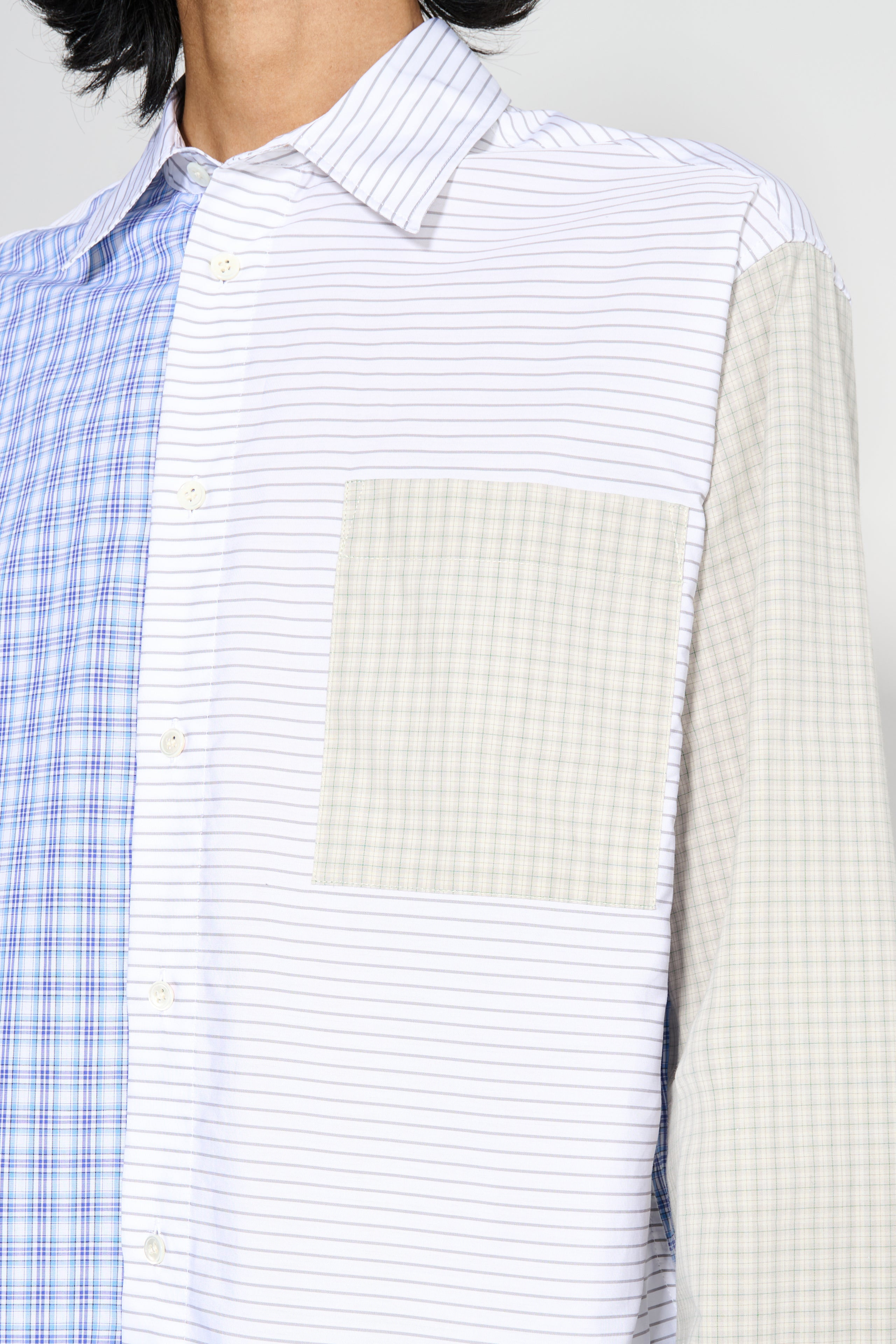 JW ANDERSON PATCHWORK SHIRT BLUE / MULTI - 7