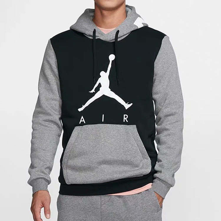Men's Air Jordan JUMPMAN AJ Large LOGO Gray Black Pullover 'Grey Black' CK1349-010 - 3