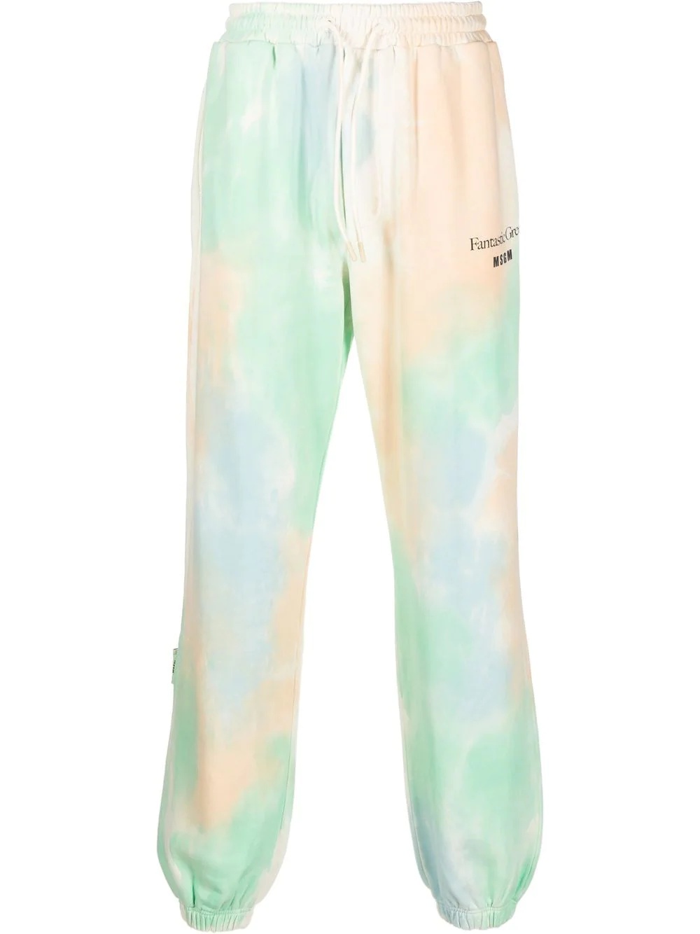 tie-dye logo-print track pants - 1