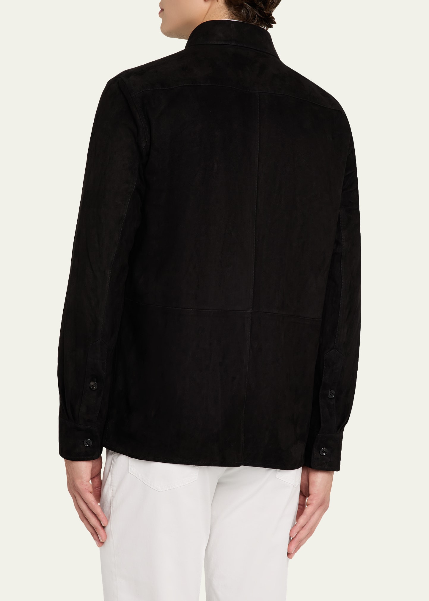 Men's Barron Suede Flap-Pocket Overshirt - 3