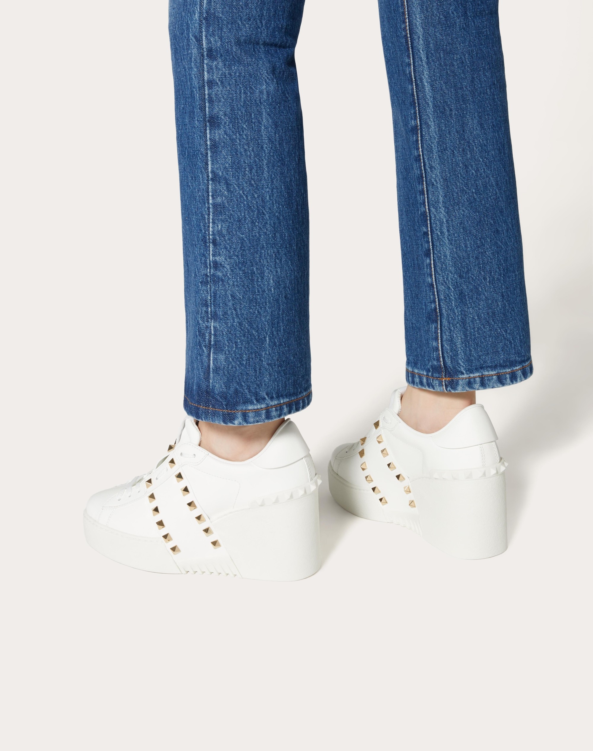 OPEN DISCO WEDGE SNEAKER IN CALFSKIN 85 MM - 6