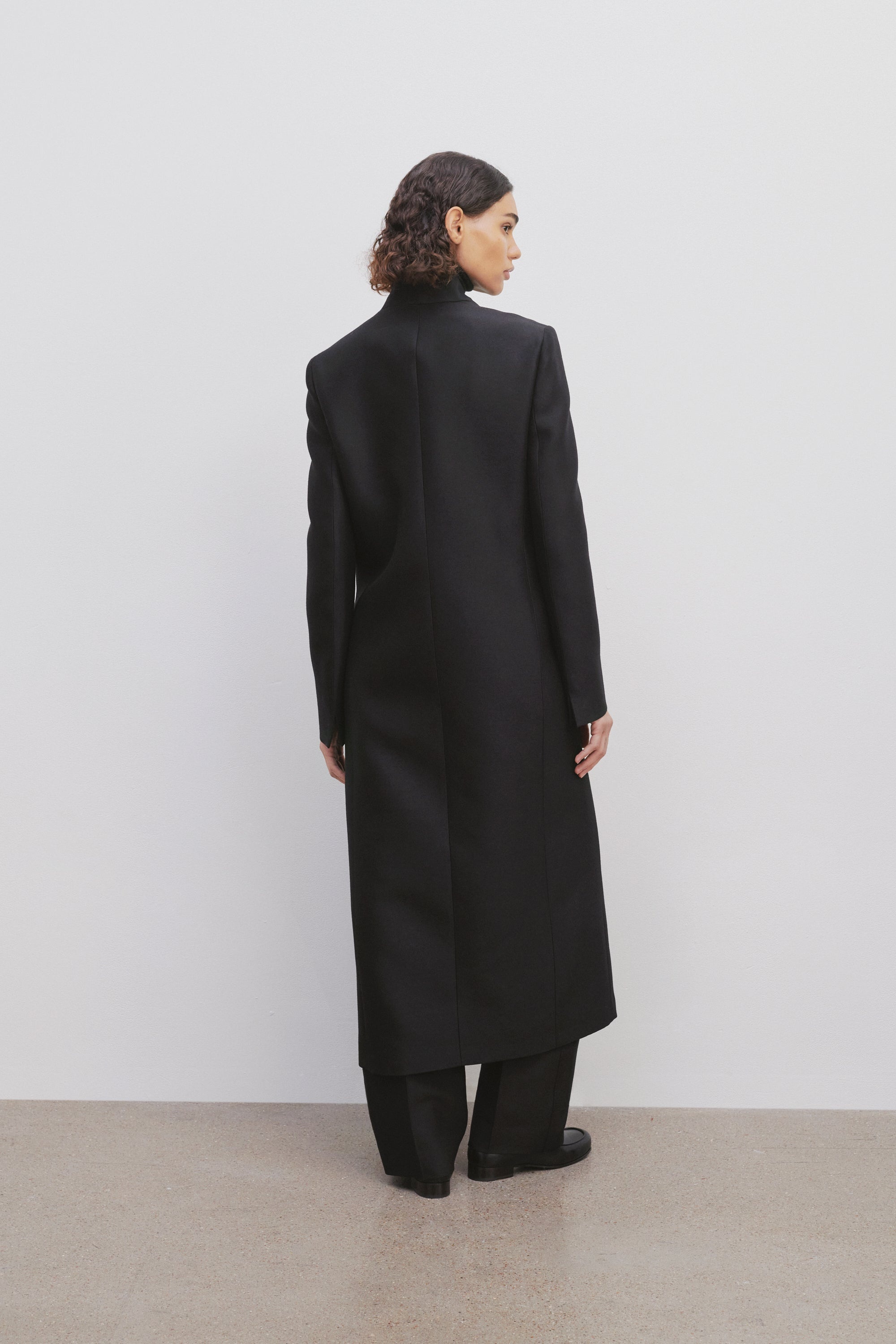 コート The Row Egle Single-Breasted Wool And Silk Coat THE ROW Egle single-breasted wool and silk coat - Black