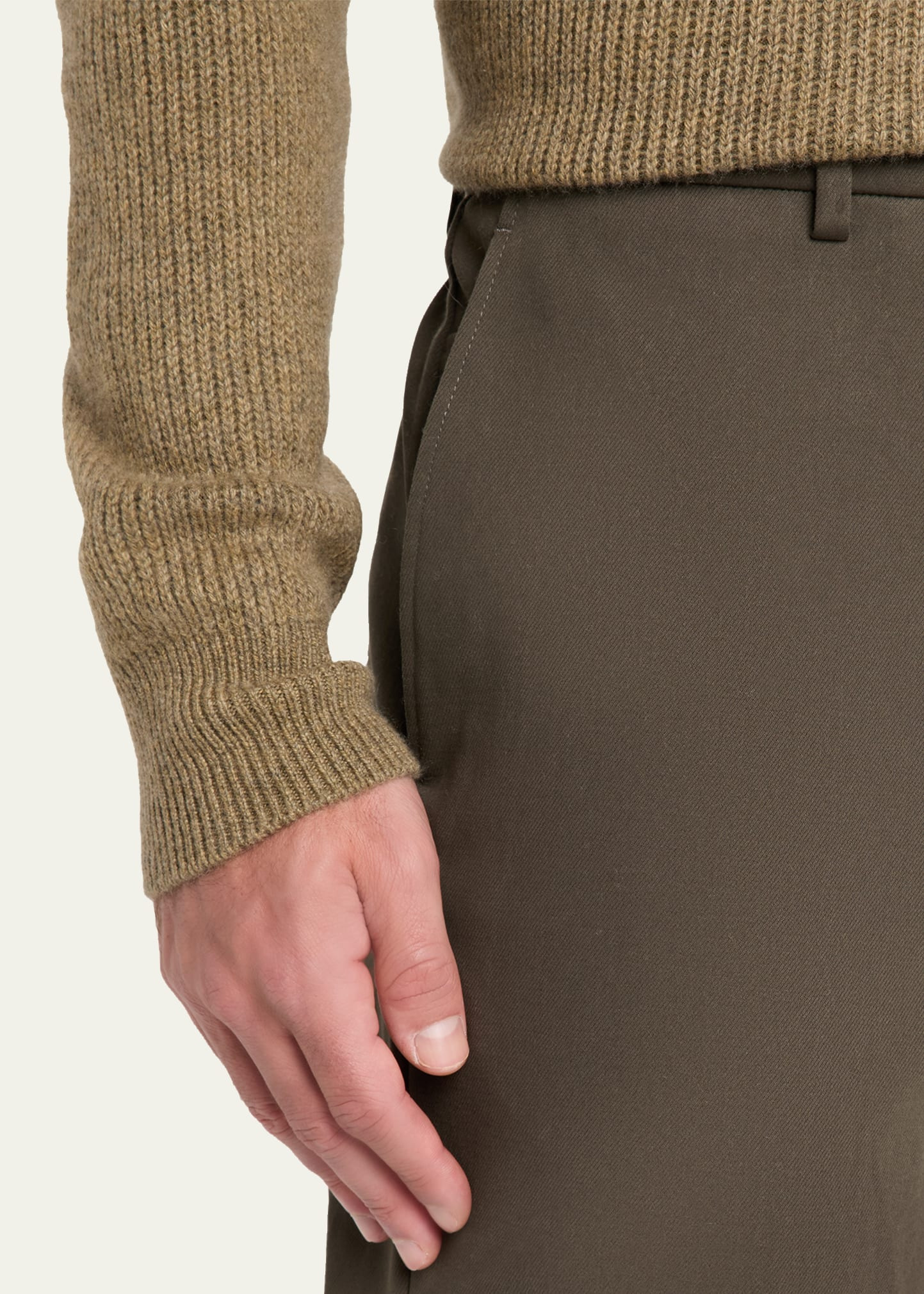 Men's Jarno Cotton Straight Fit Flat-Front Pants - 5