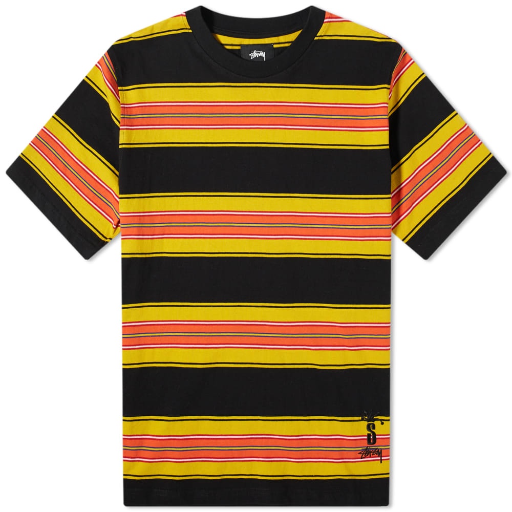 Stussy Multi Stripe Crew Tee - 1