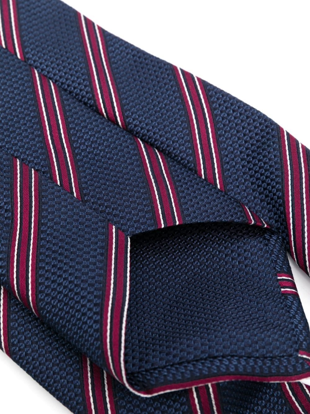 stripe-pattern silk tie - 2