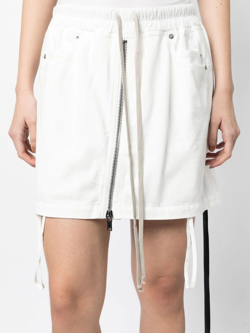 drawstring denim mini skirt 5