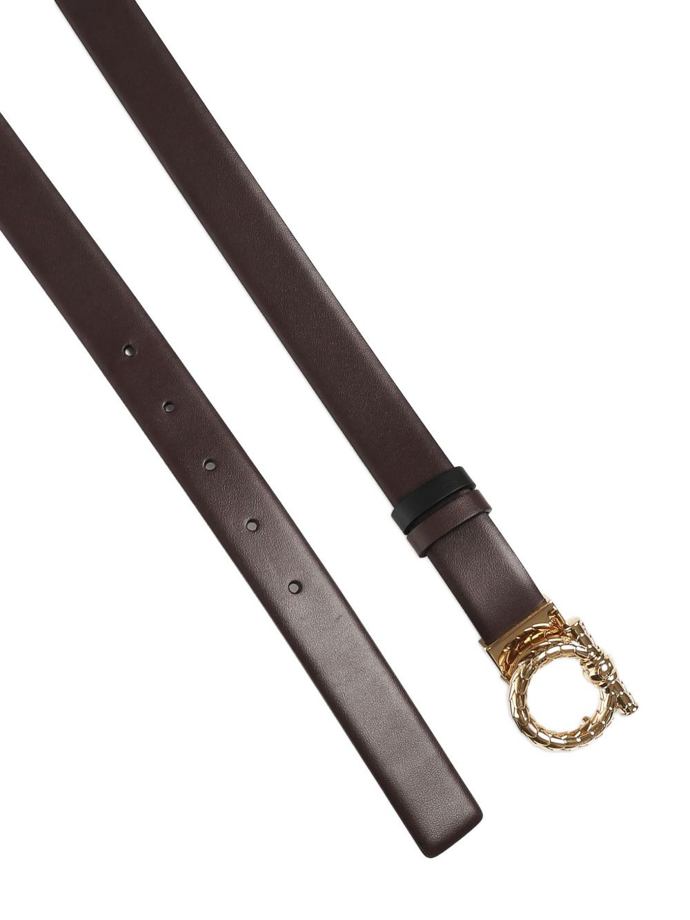 Gancini-buckle leather belt - 3