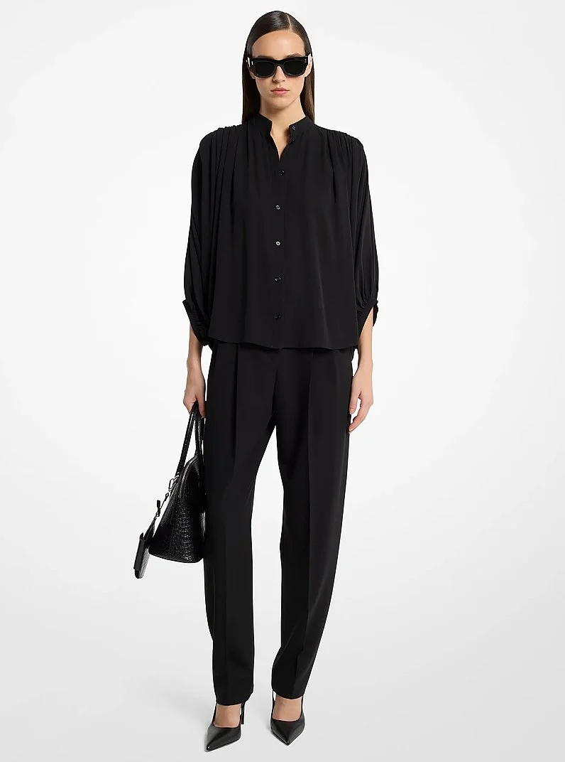 Silk Georgette Poet Blouse - 1