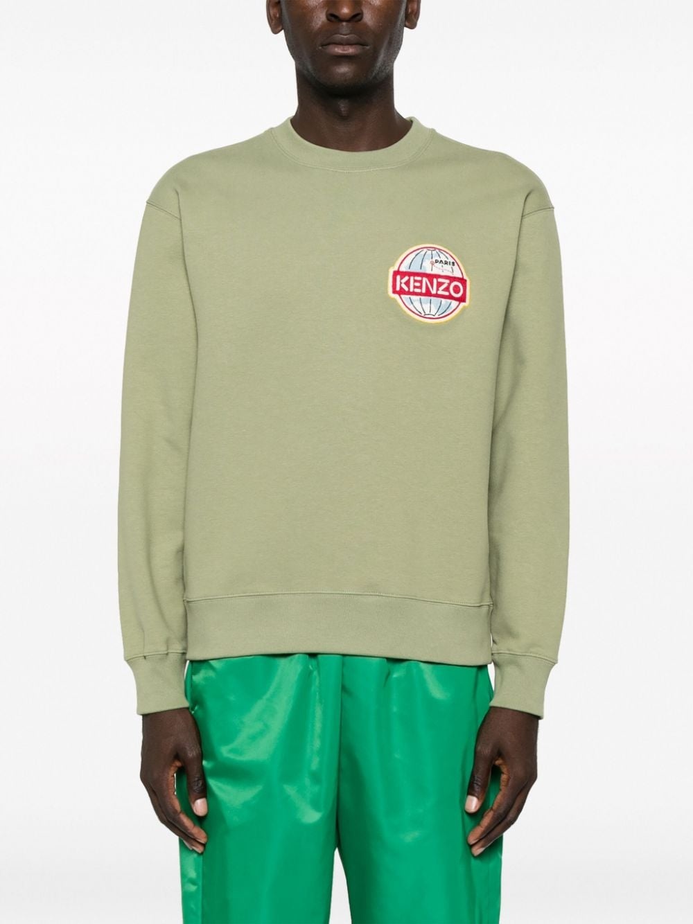 logo-embroidered long-sleeve sweatshirt - 3