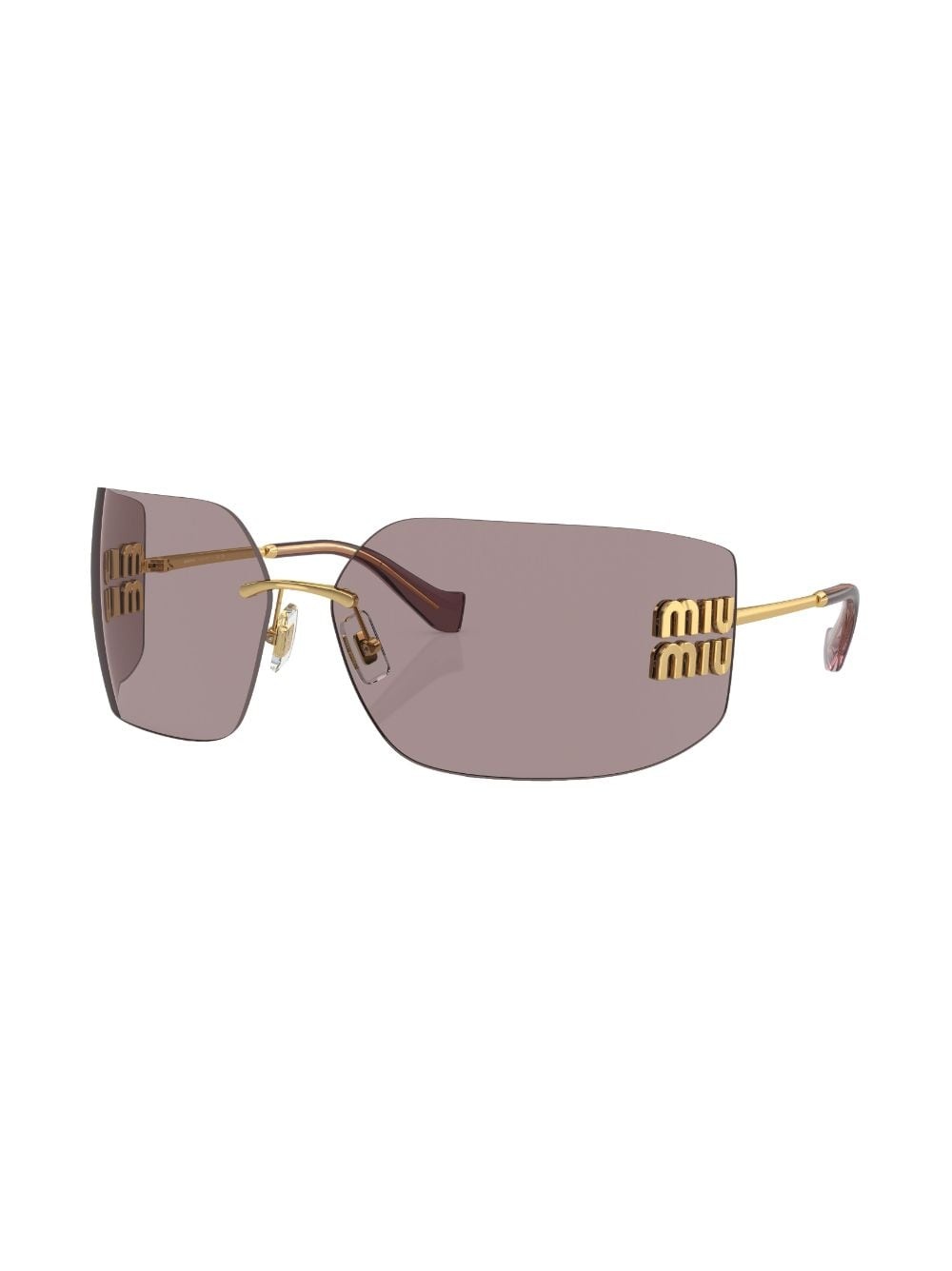 logo oversize-frameless sunglasses - 2