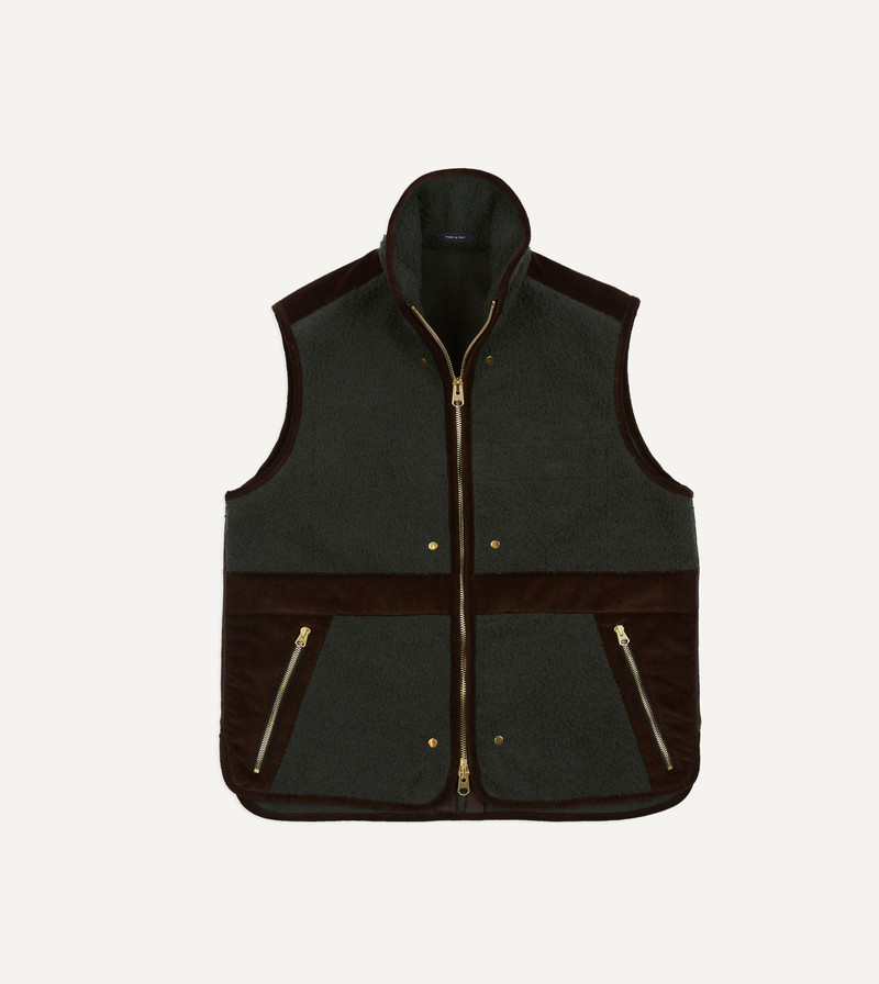 Green Casentino Fleece Gilet 7