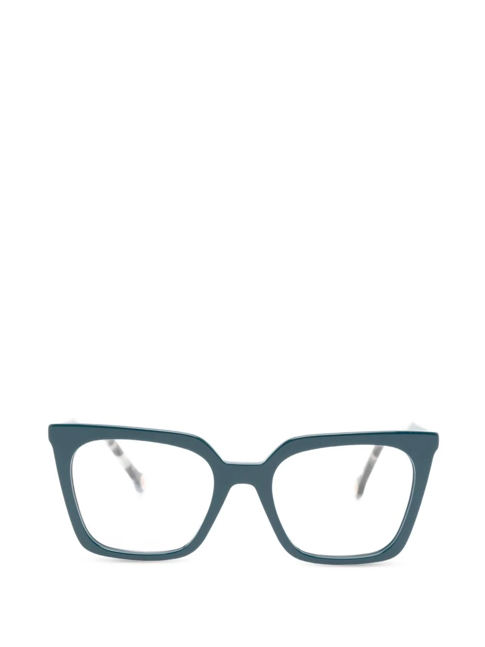 tortoiseshell-effect logo-plaque glasses - 1