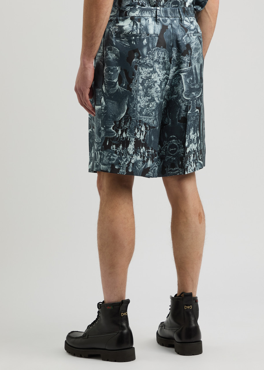 Givenchy Printed Silk-twill Shorts - 3