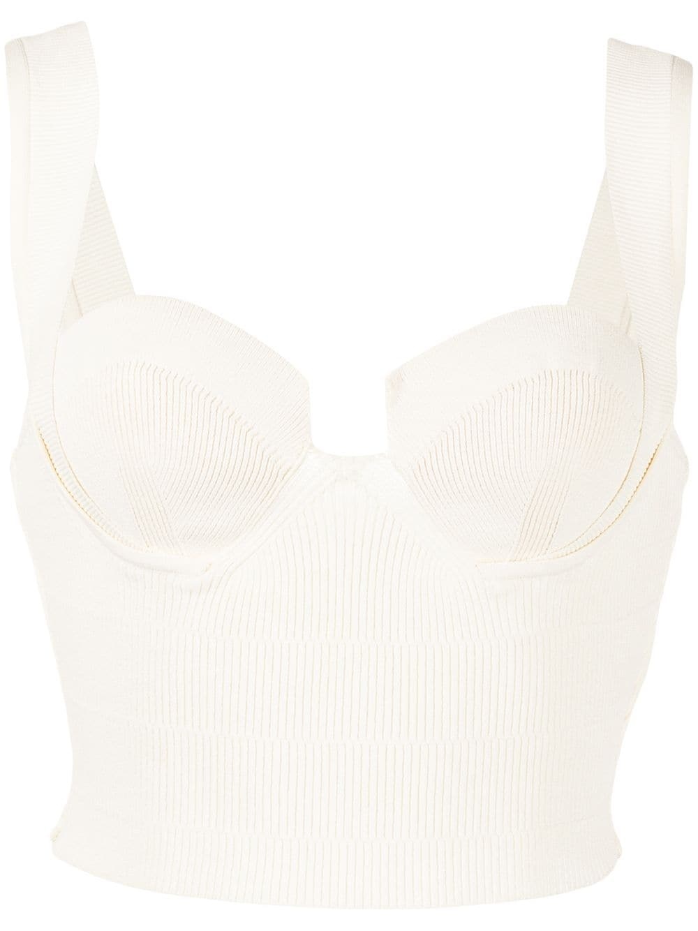 Nyneve ribbed-knit cropped top - 1