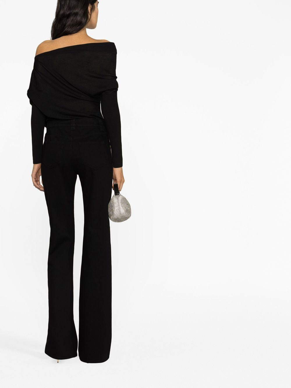 high-rise flared trousers - 3