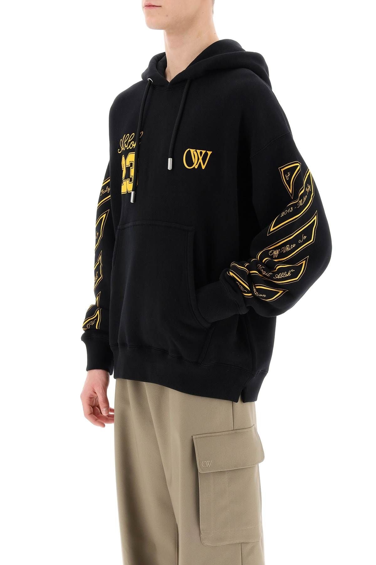 SKATED HOODIE WITH OW 23 LOGO - 5