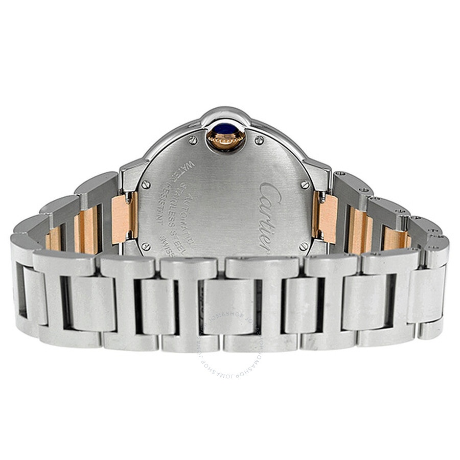 Cartier Ballon Bleu Automatic Diamond Rose Gold and Stainless Steel Ladies Watch WE902044 - 3