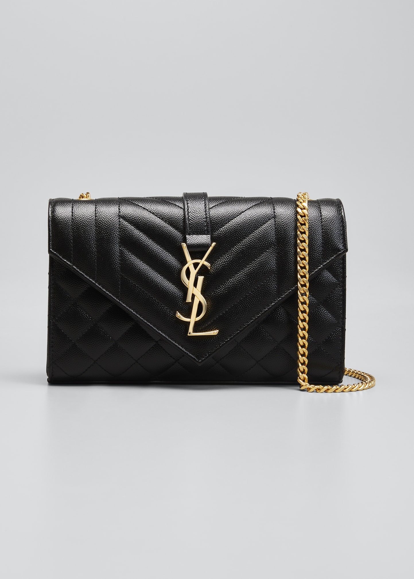 Small YSL Monogram Leather Satchel Bag - 1