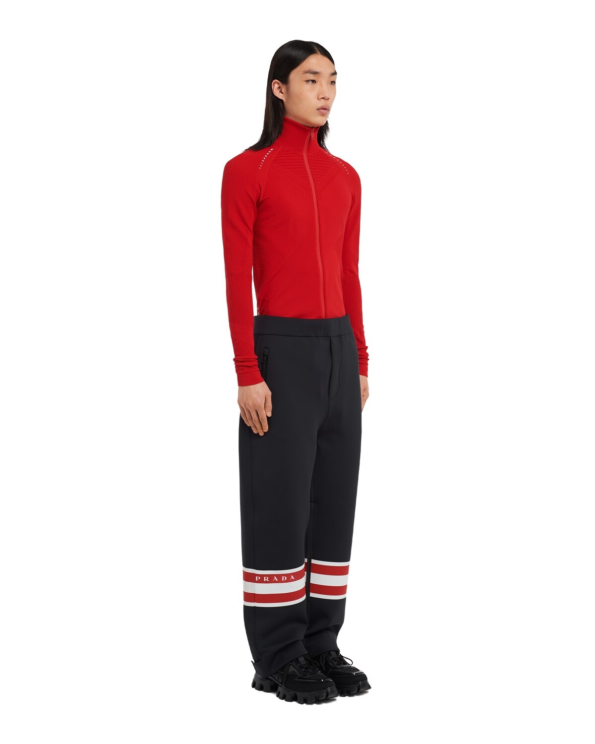 Printed technical fabric pants - 3