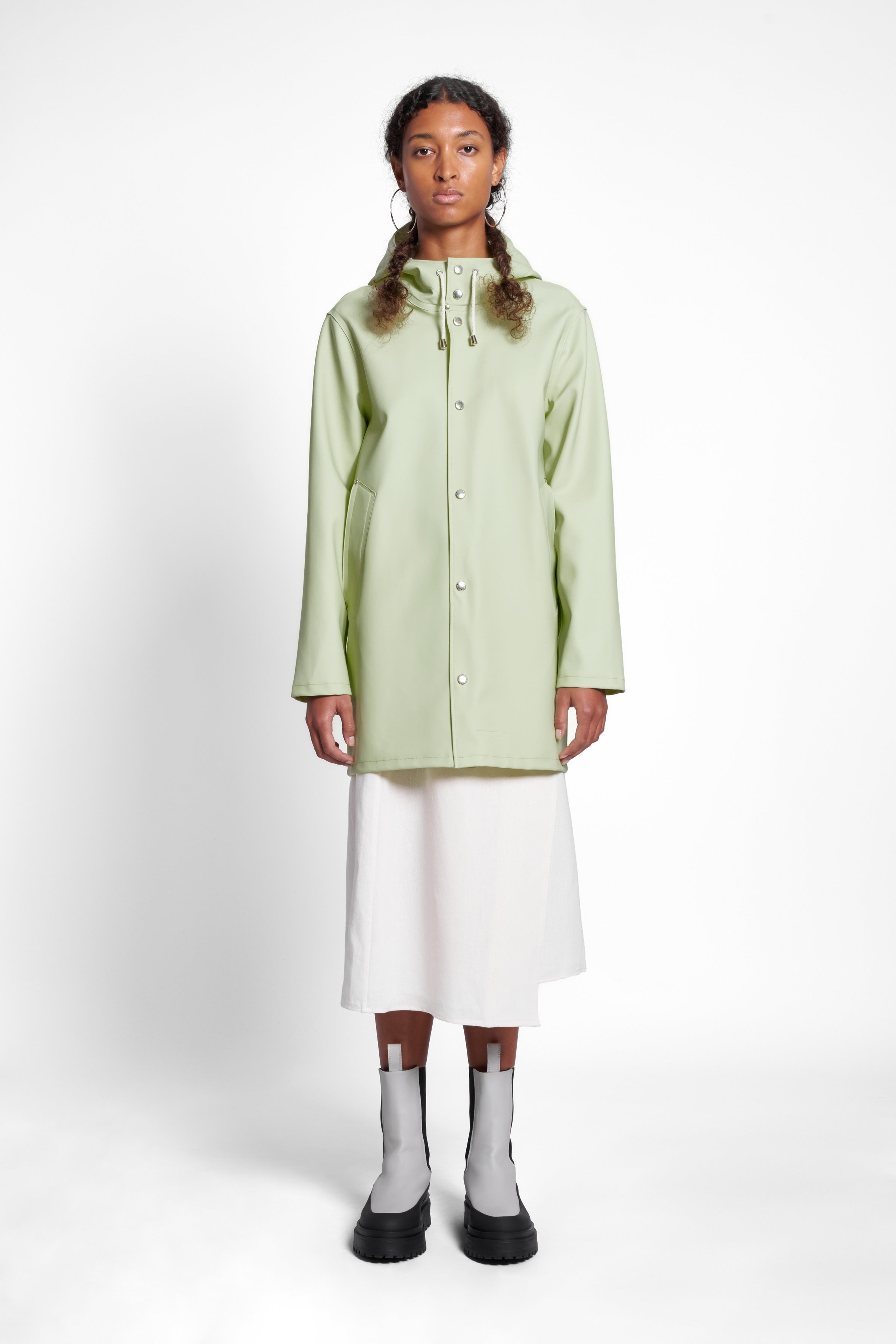 Stockholm Raincoat Seafoam Green - 2