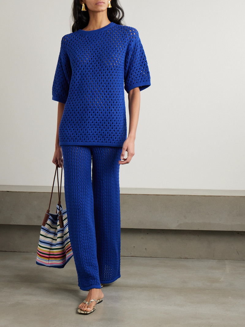 ESCVDO Espina Crocheted Cotton Flared Pants outlook